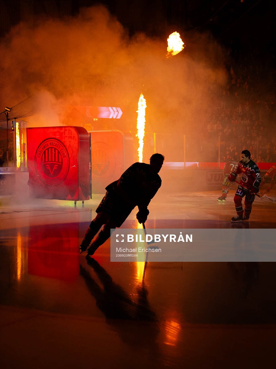 Frölundas intro innan ishockeymatchen i SHL mellan