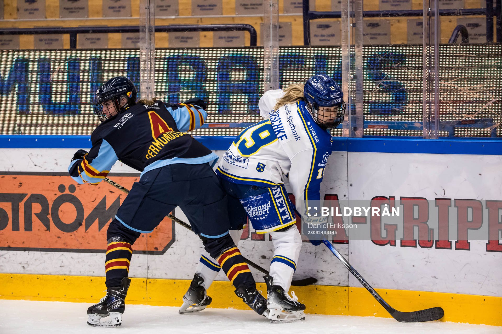 Djurgårdens Wilma Wäng-Germundsson och Leksands Anna