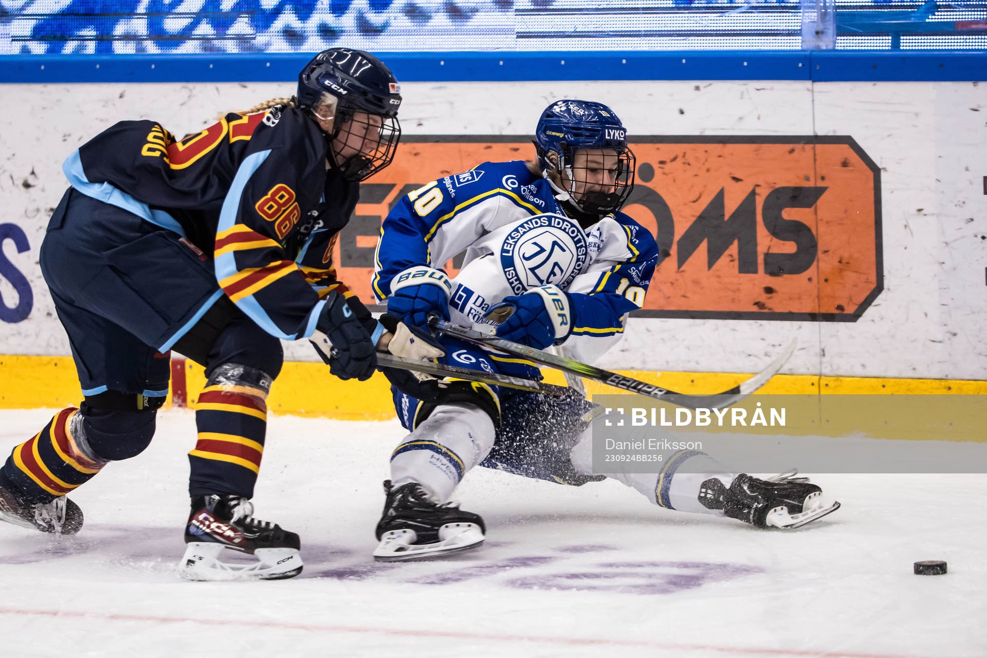 Djurgårdens Selma Tyreskog och Leksands Tilde Sundnäs