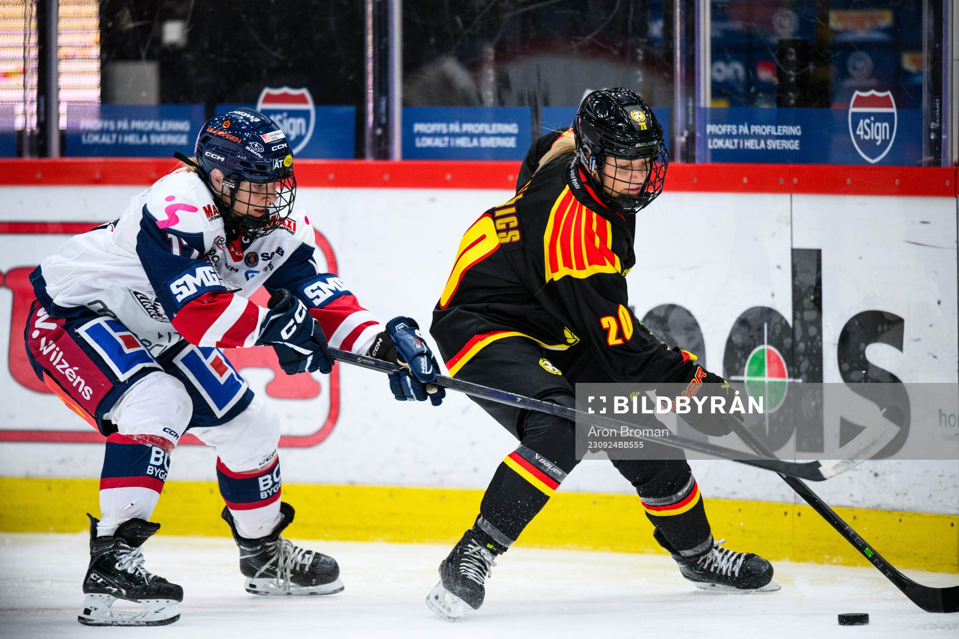 Linköpings Ingrid Morset och Brynäs Fanni Garát Gasparics