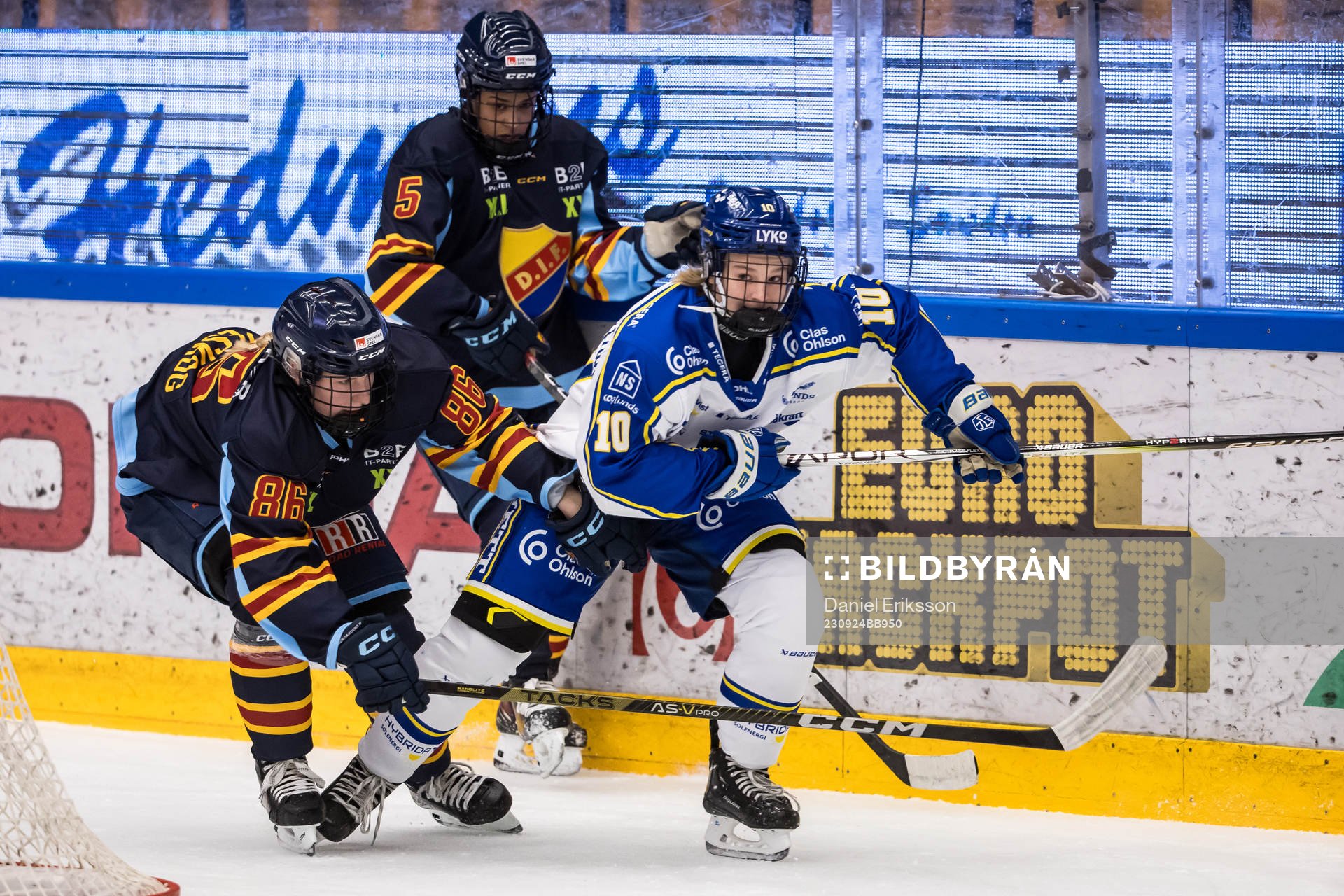 Djurgårdens Selma Tyreskog och Leksands Tilde Sundnäs
