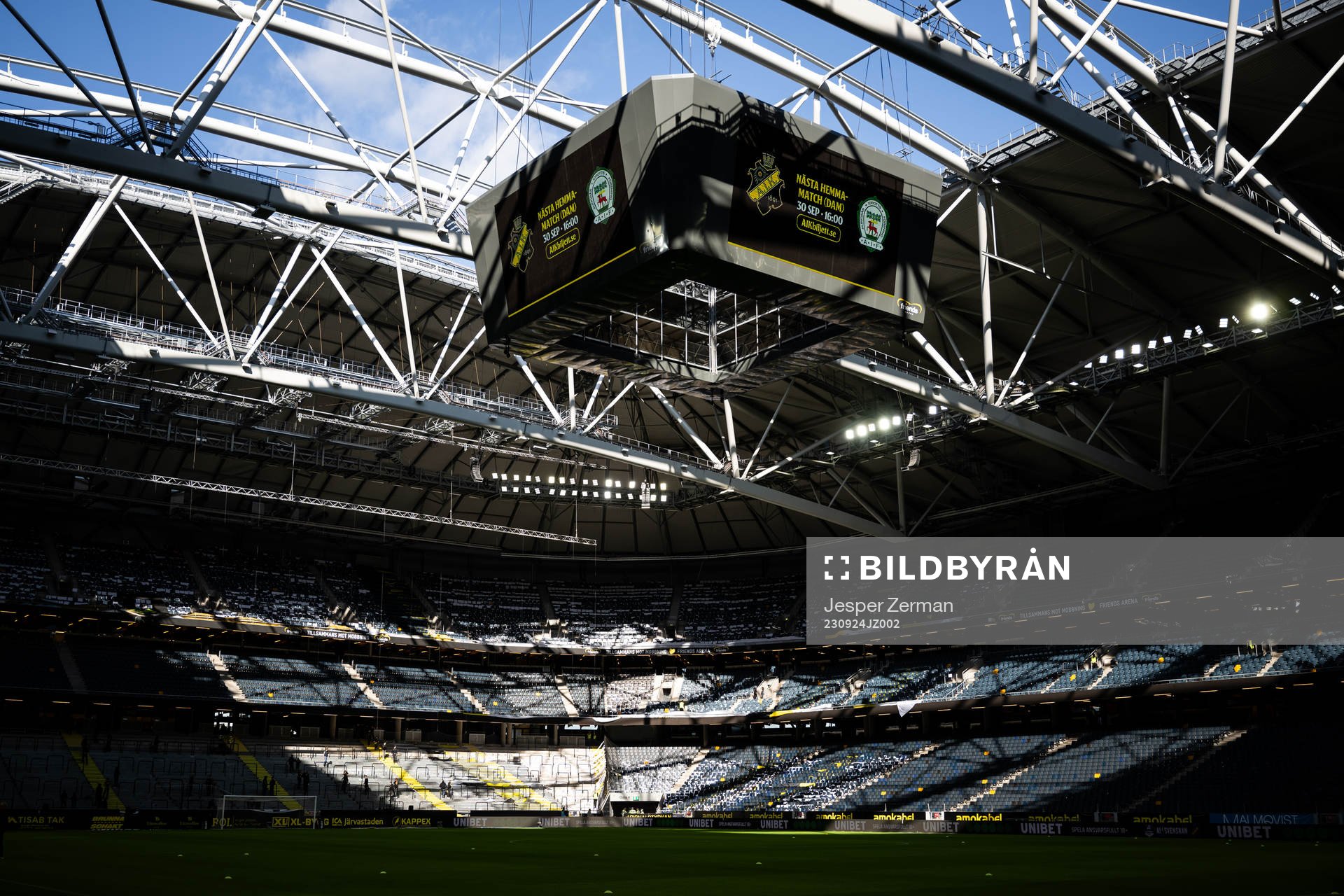 Vy av Friends Arena