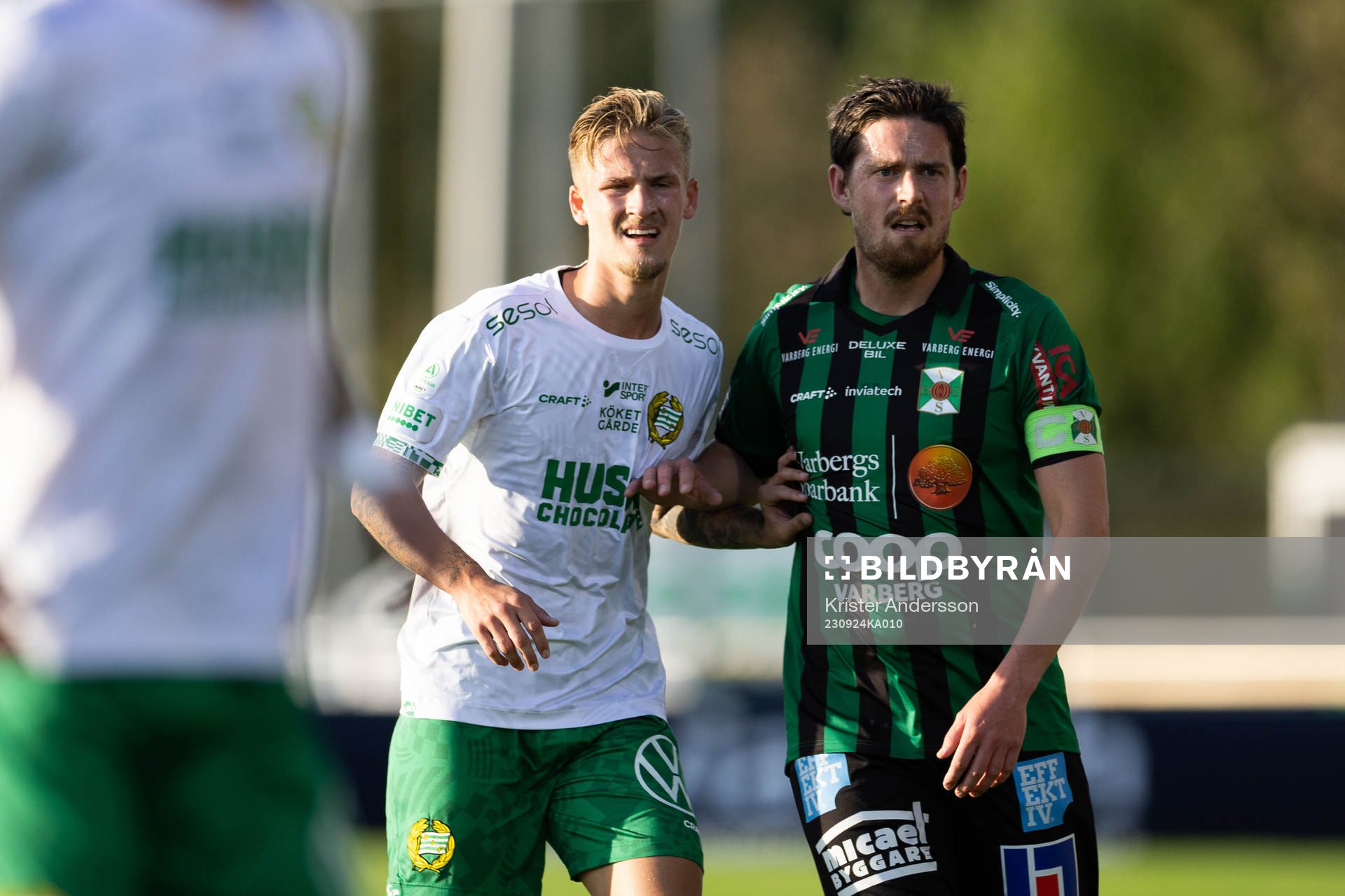 Hammarbys Fredrik Hammar och Varbergs Robin Tranberg