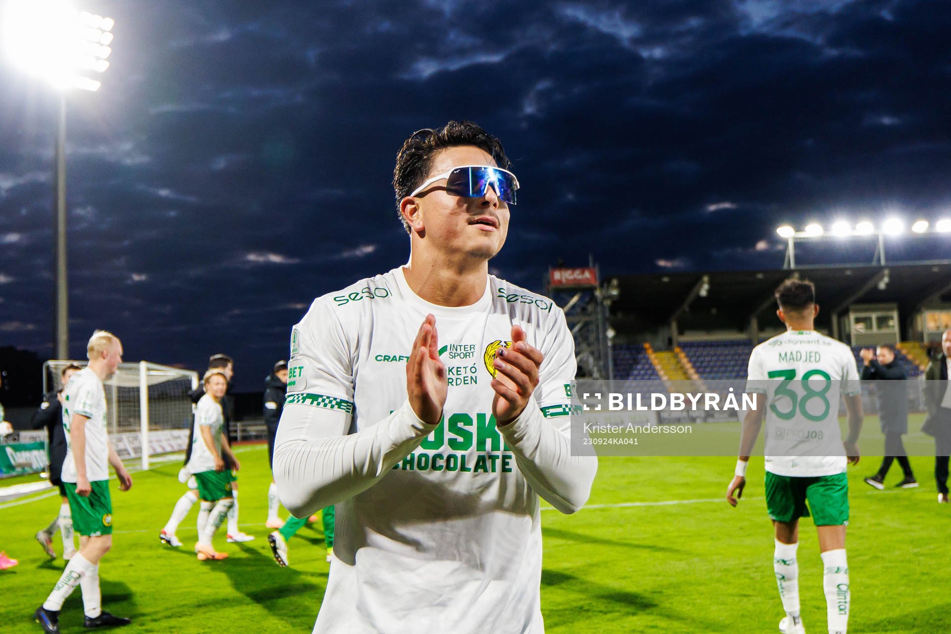 Hammarbys Jusef Erabi jublar