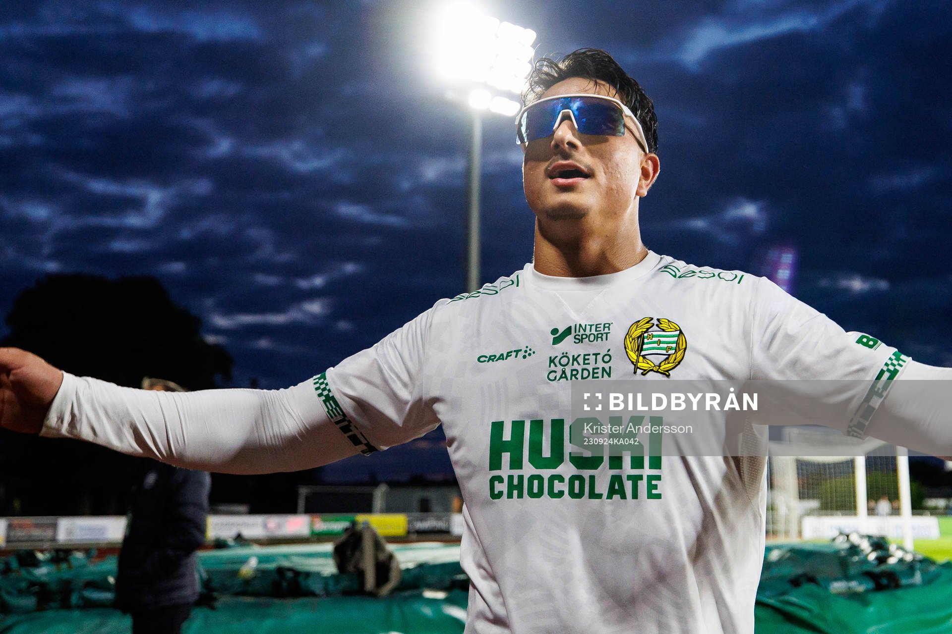 Hammarbys Jusef Erabi jublar