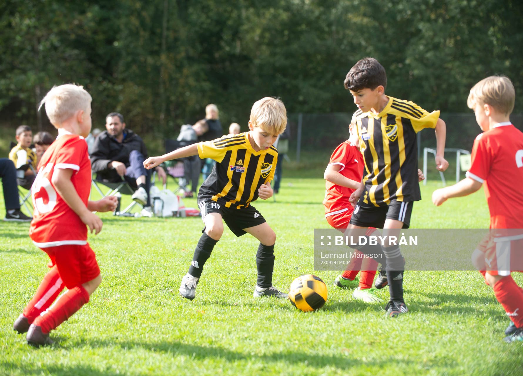  i matchen i ungdomsturneringen Cup Syd mellan IFK Hässleholm och Hästveda IF för pojkar födda 2015 och 2016 i Hässleholm 24 september 2023.