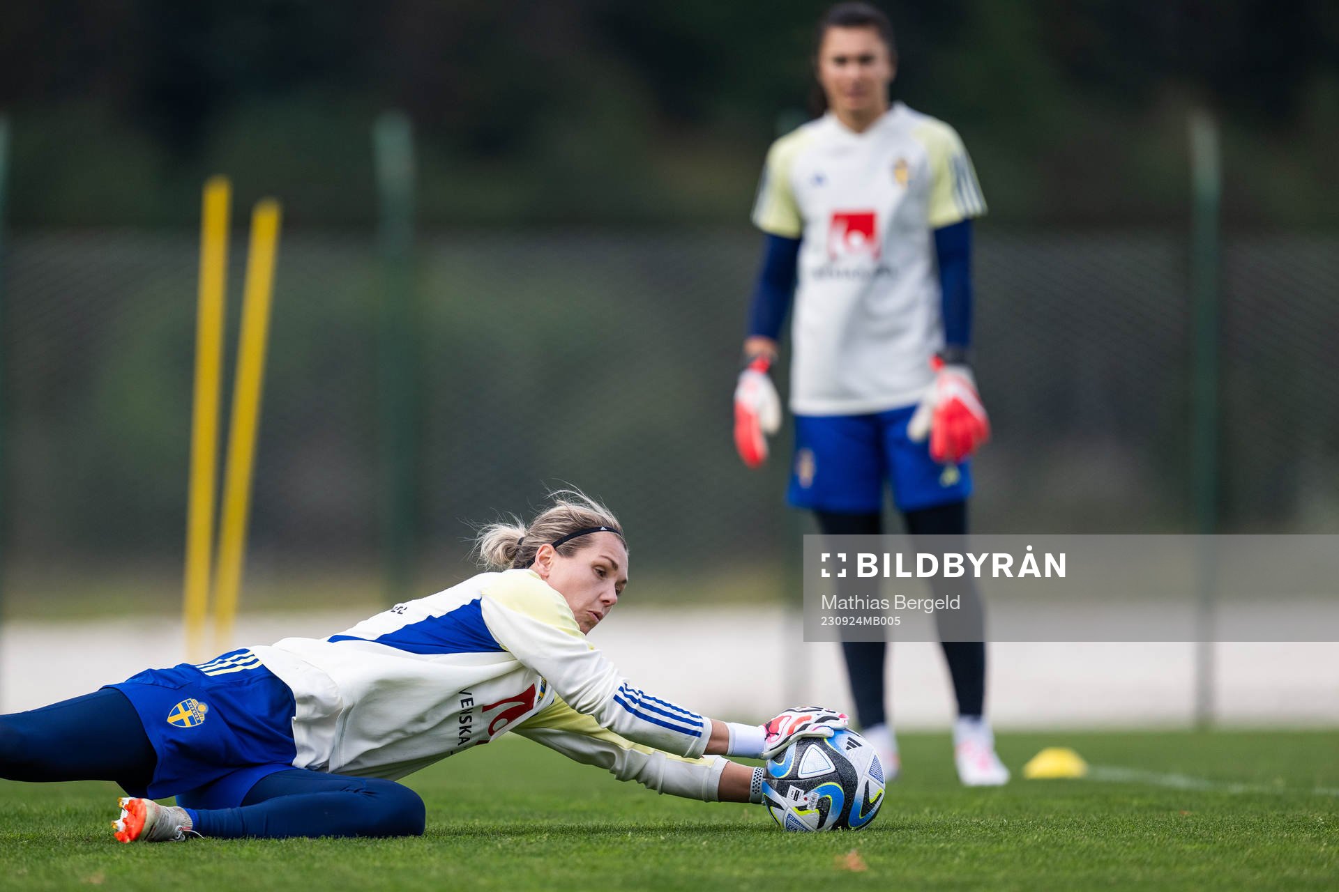 Goalkeeper Jennifer Falk of the Swedish women’s National
