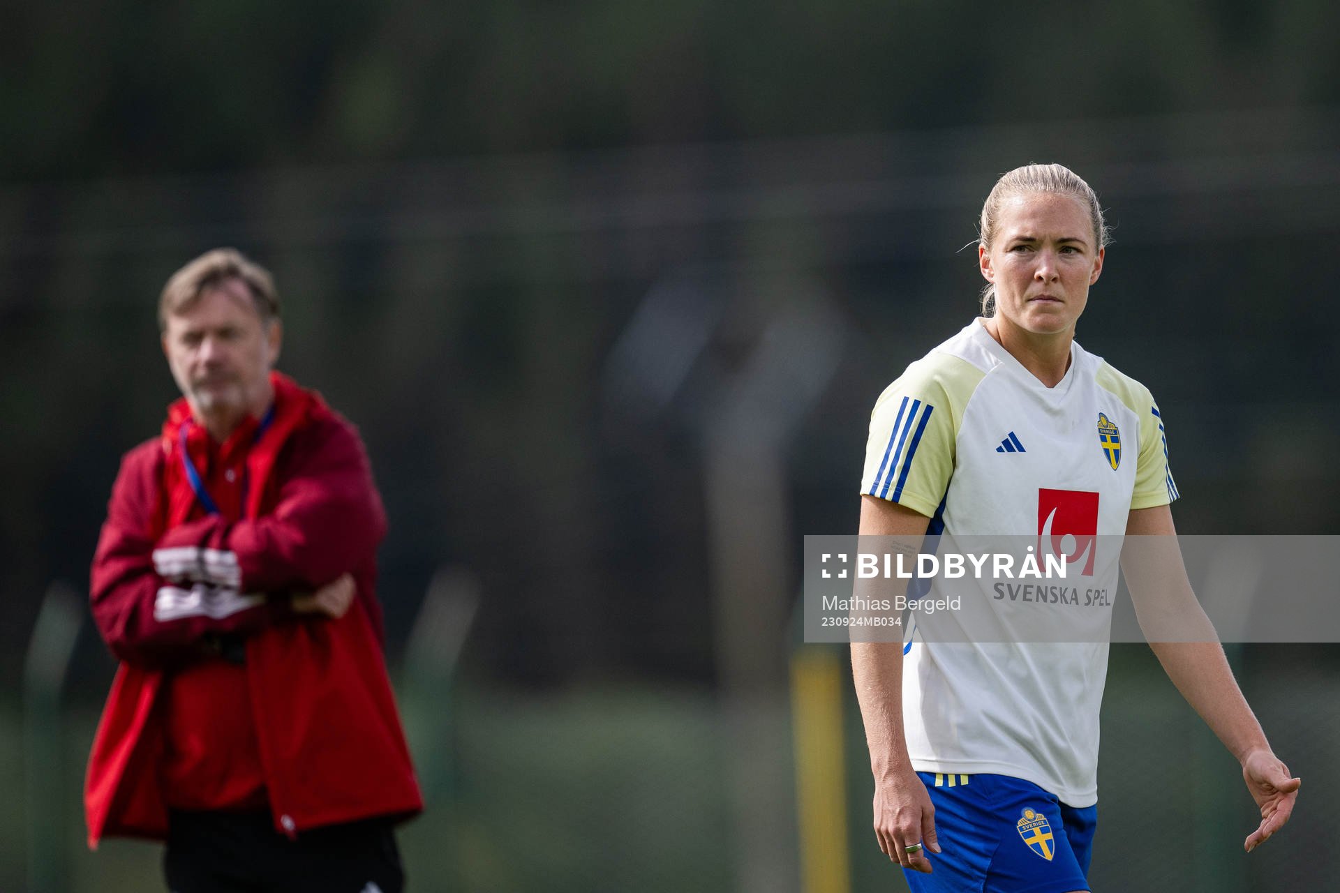 Head coach Peter Gerhardsson and Magdalena Eriksson of the