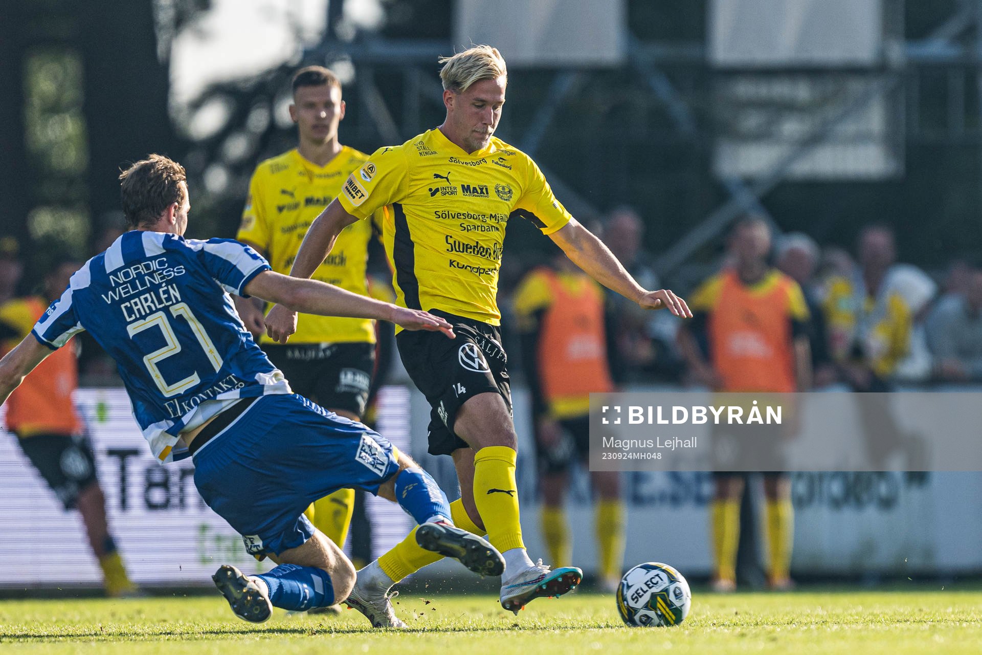 Mjällbys Herman Johansson och IFK Göteborgs Adam Carlén