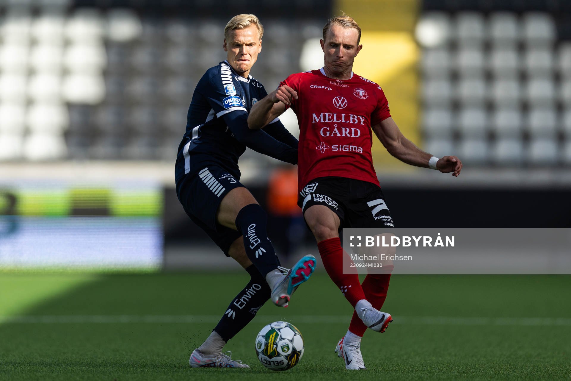 Utsiktens Jesper Brandt och Trelleborgs Pierre Dahlin Larsen