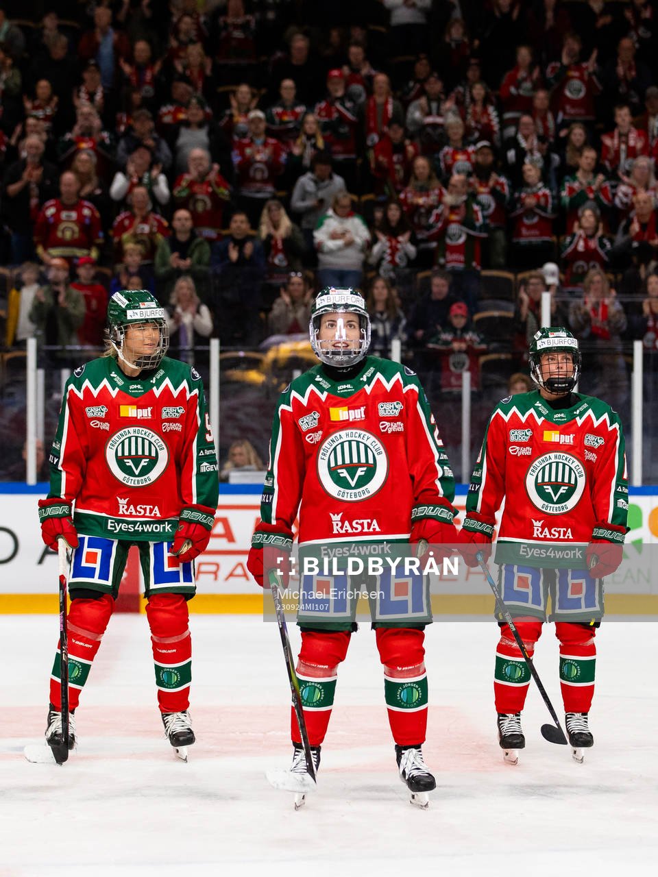 Frölundas spelare jublar