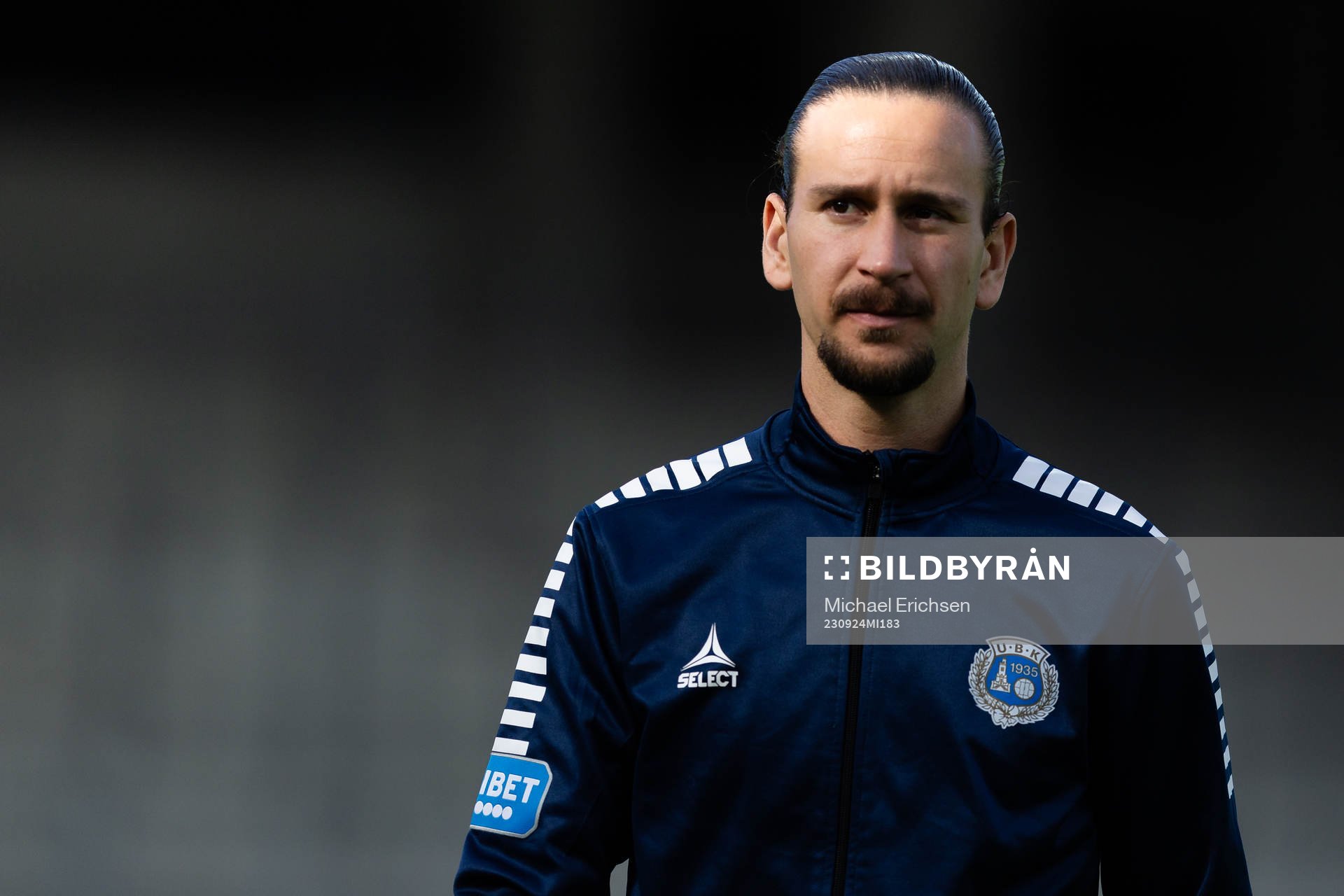 Utsiktens Edin Hamidovic innan fotbollsmatchen i Superettan