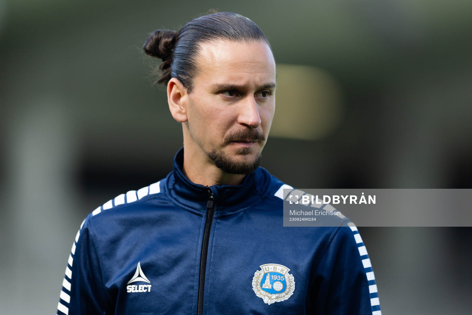 Utsiktens Edin Hamidovic innan fotbollsmatchen i Superettan