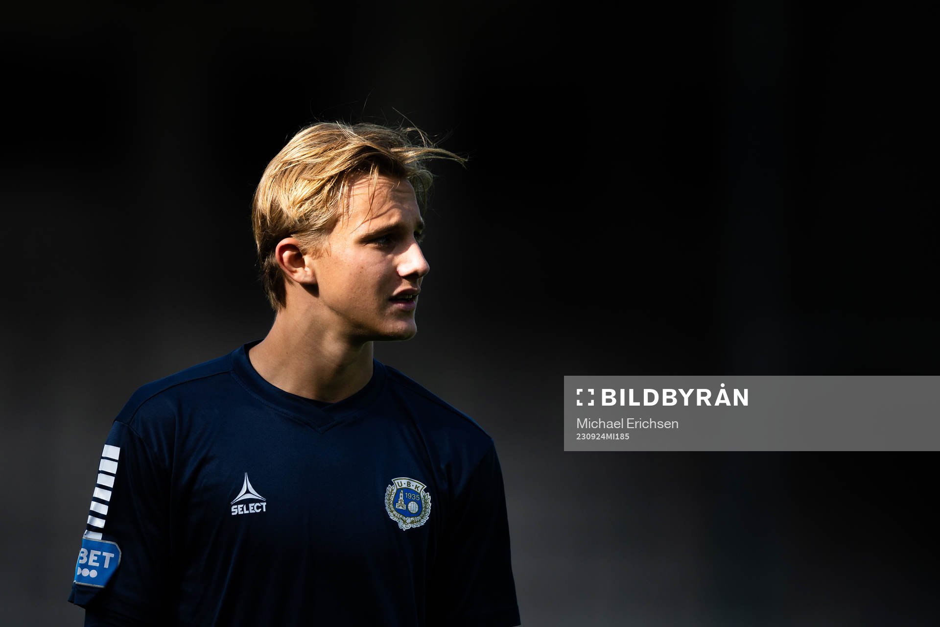Utsiktens Linus Carlstrand innan fotbollsmatchen i
