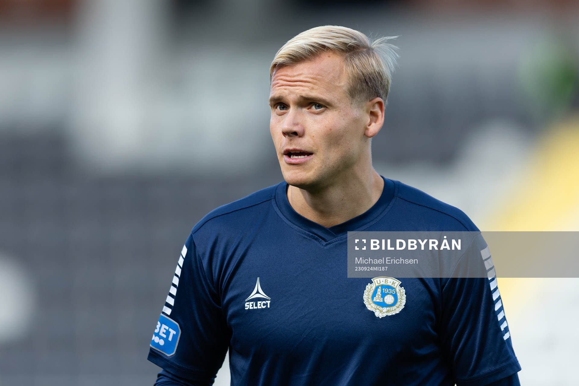 Utsiktens Jesper Brandt innan fotbollsmatchen i Superettan