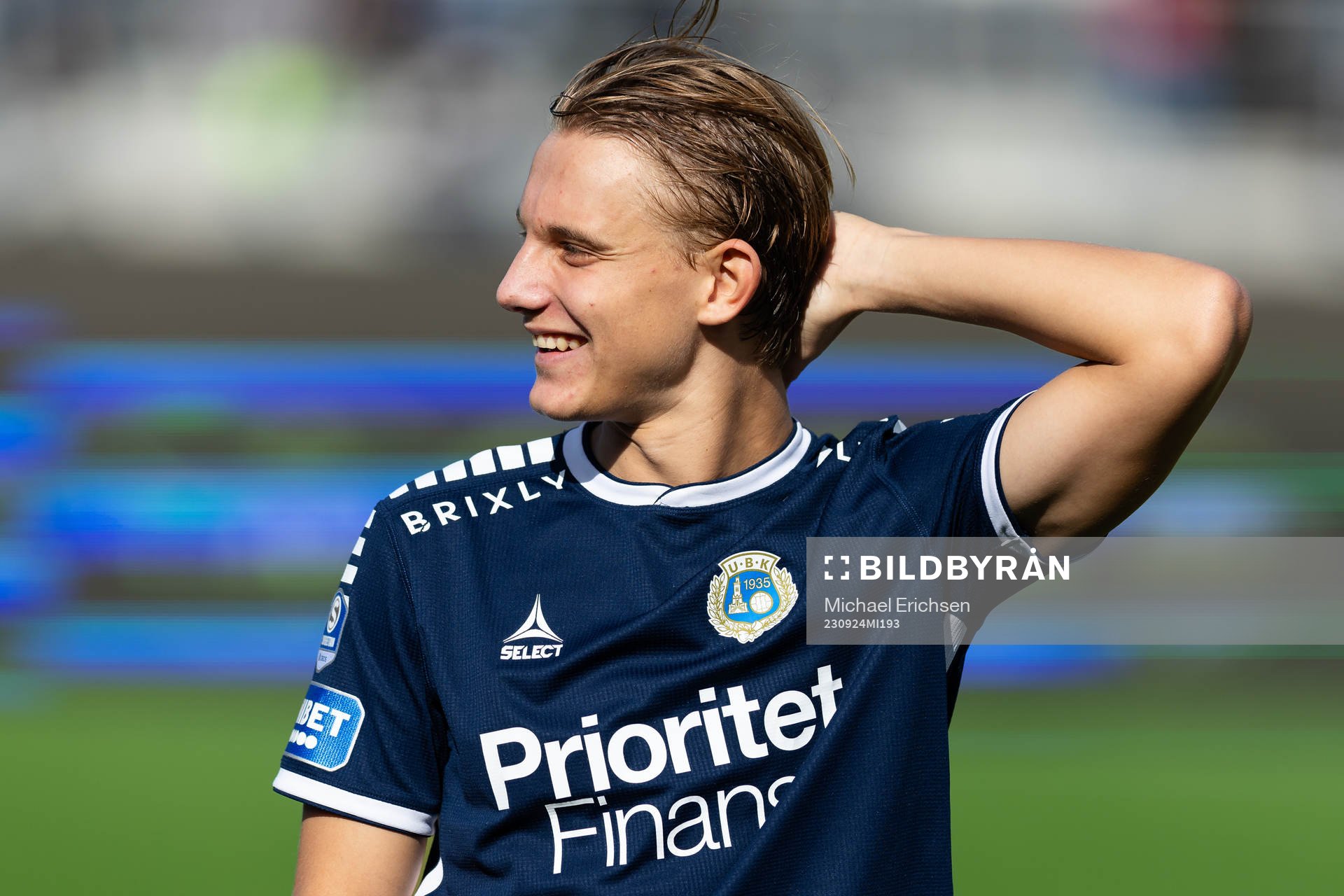 Utsiktens Linus Carlstrand på line up innan