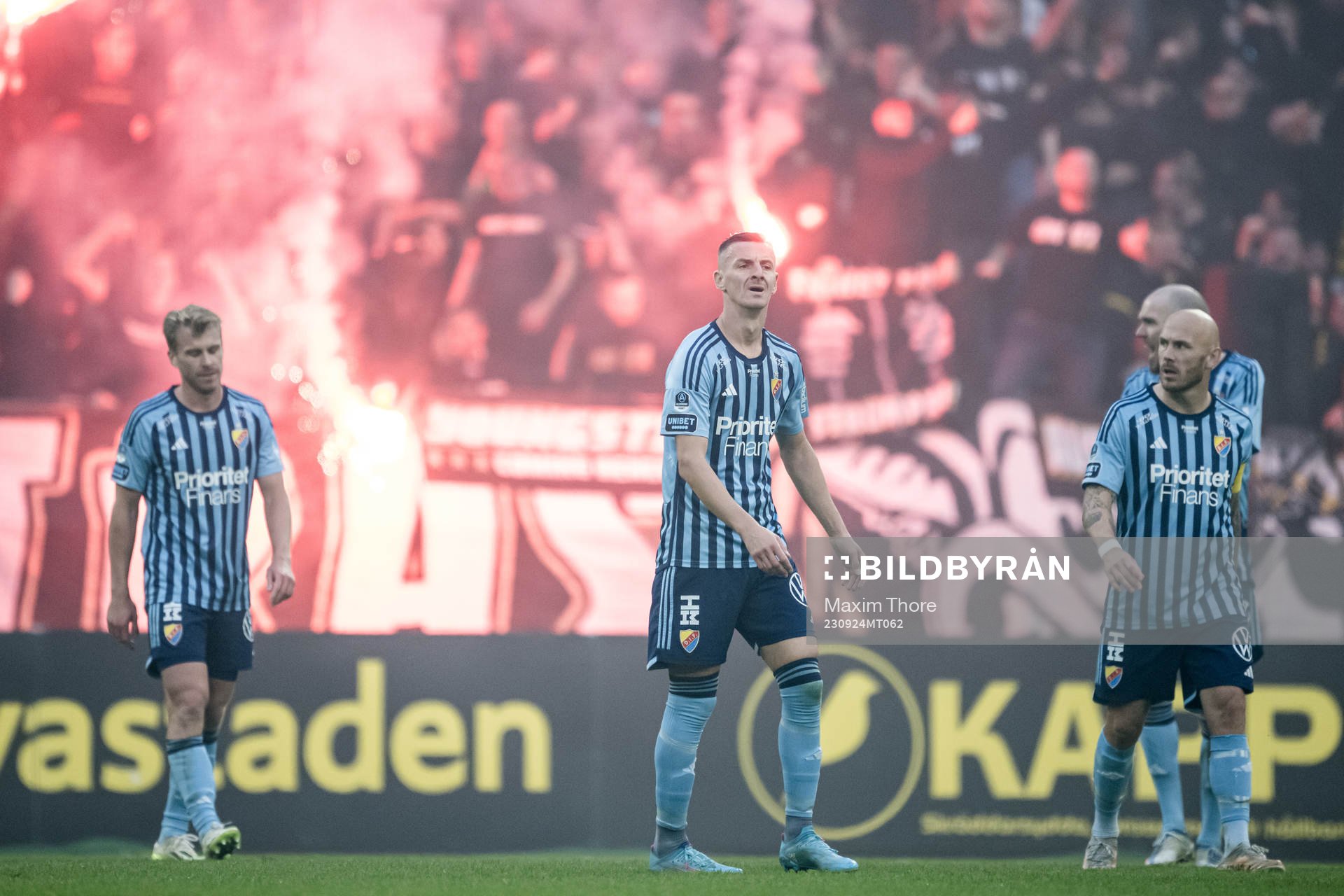 Djurgårdens Haris Radetinac och Magnus Eriksson deppar