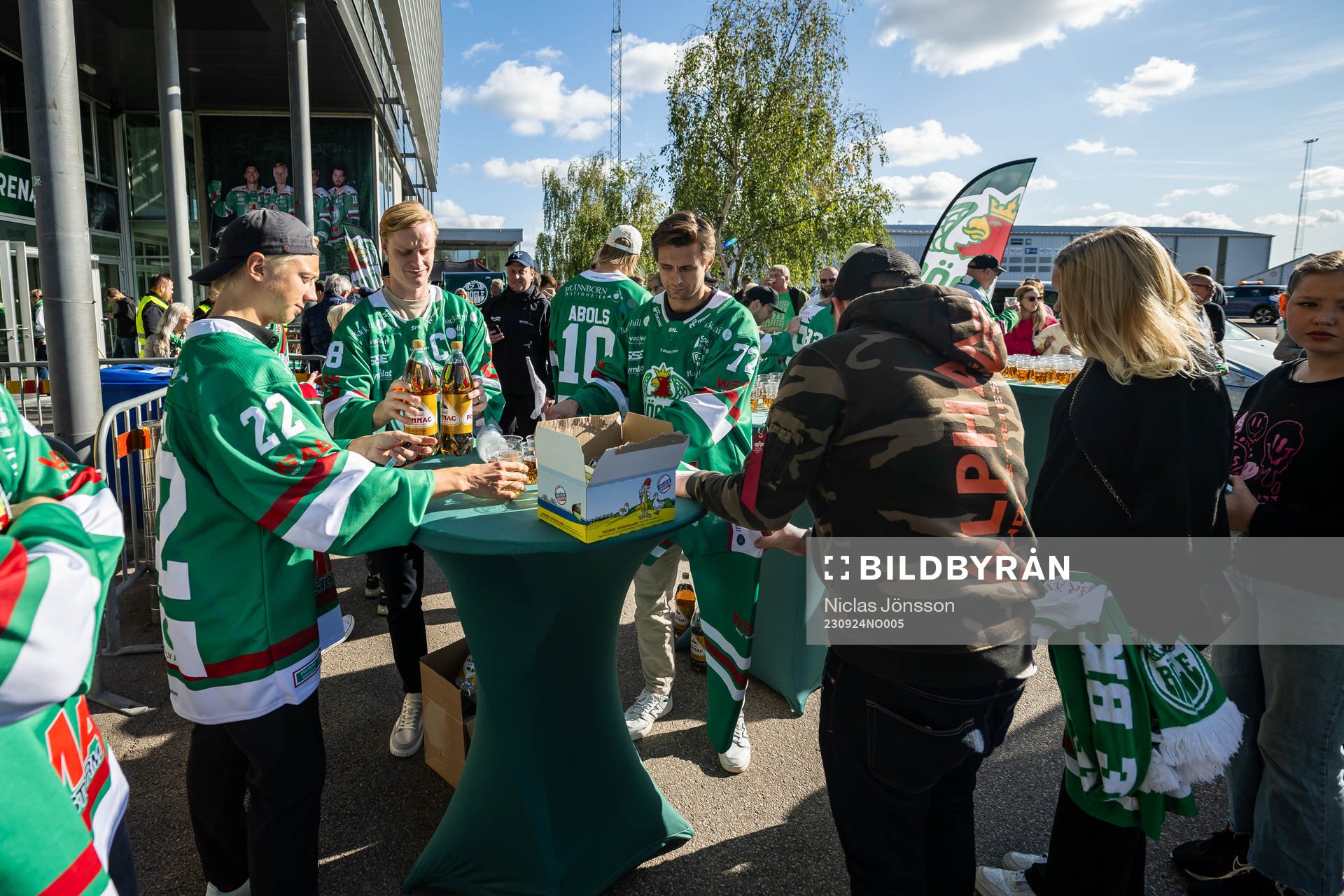 Rögles Samuel Jonsson, Anton Bengtsson och Daniel Zaar