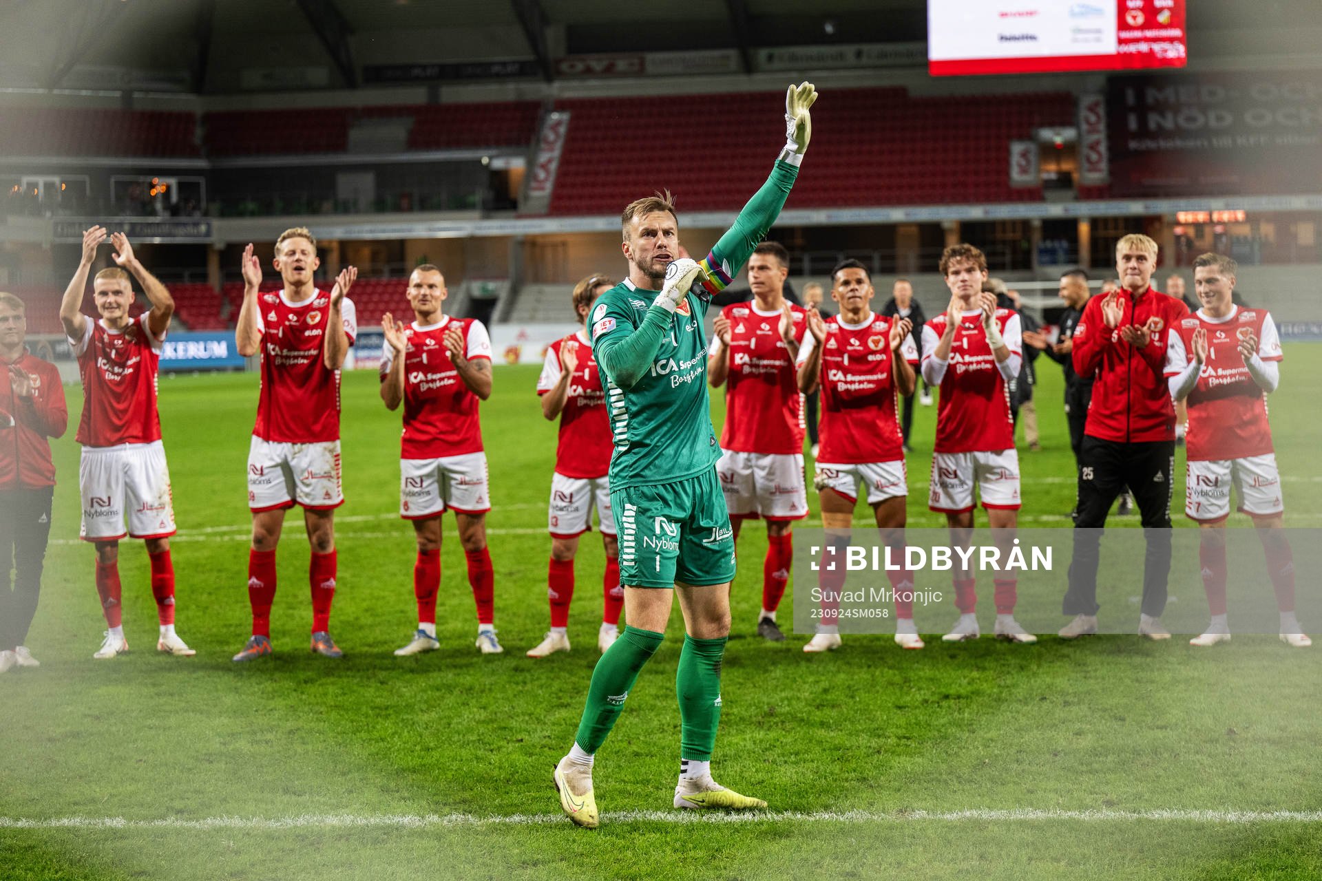 Kalmars målvakt Ricardo Friedrich jublar
