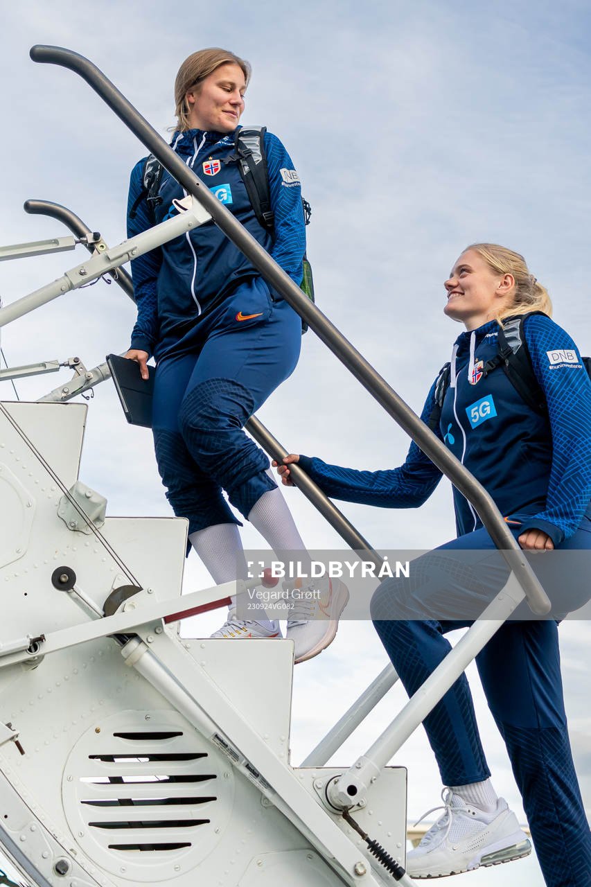 Cesilie Andreassen and Mathilde Harviken of the Norwegian