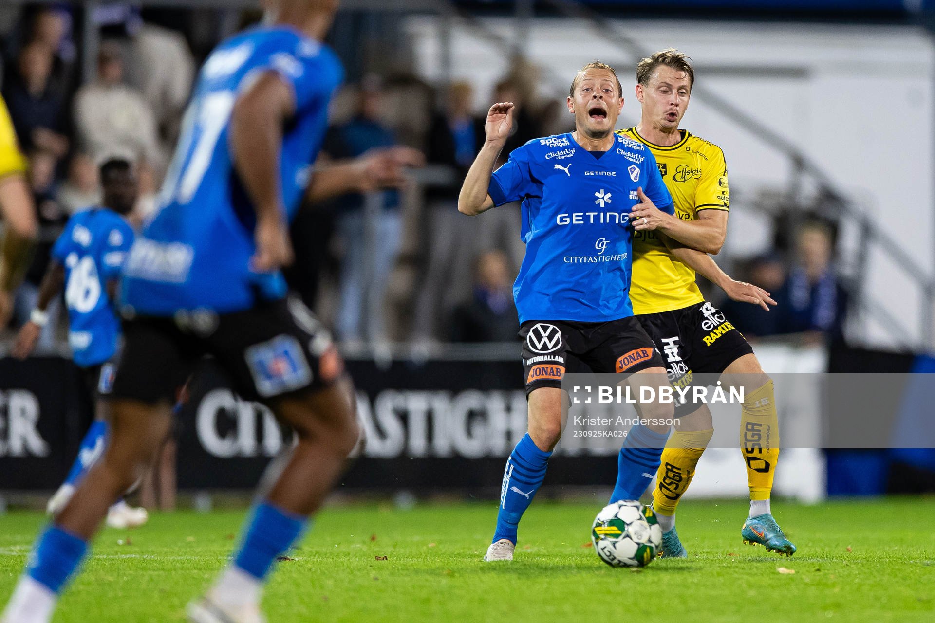 Halmstads Joel Allansson och Elfsborgs Simon Hedlund