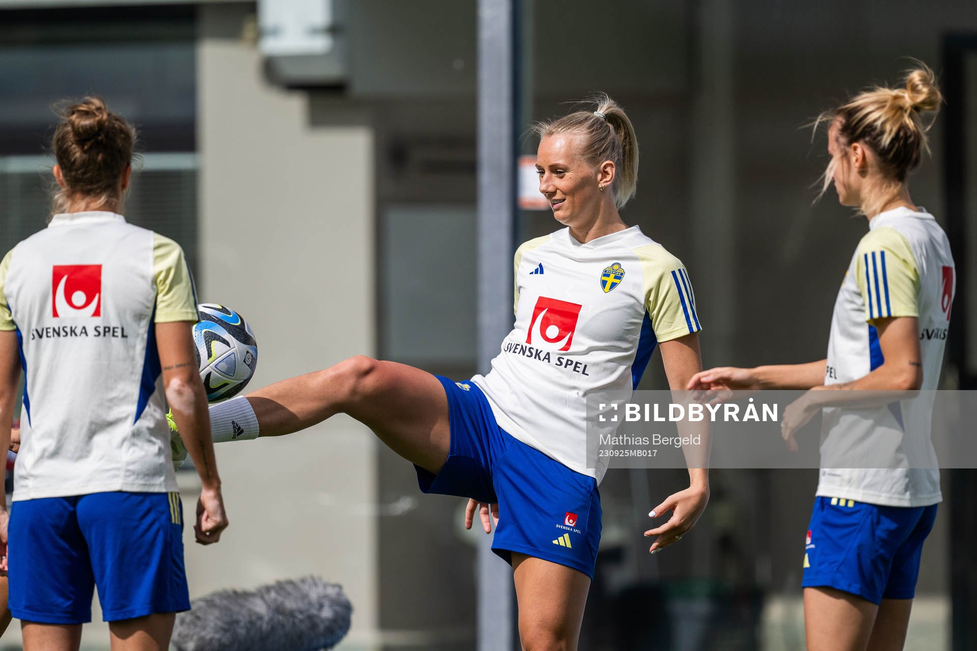 Stina Blackstenius and Nathalie Björn of the Swedish
