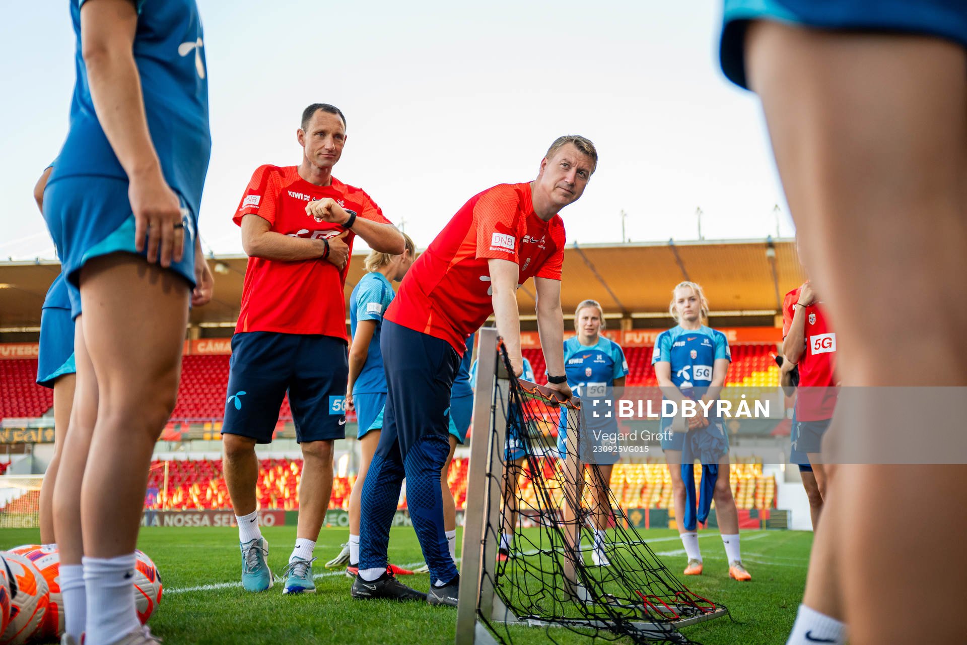 Terje Skjeldestad, assistant coach, and Leif Gunnar Smerud,