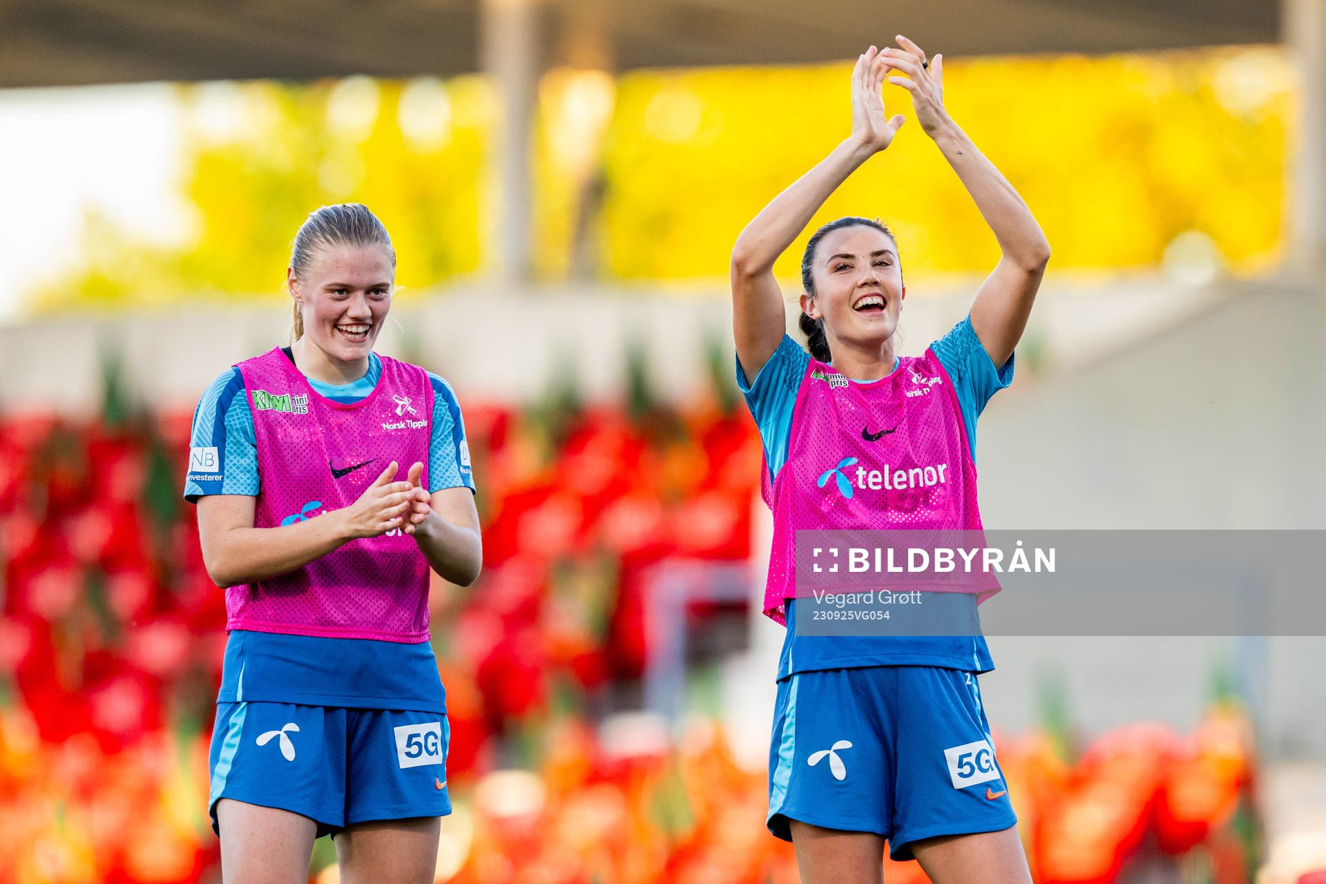 Mathilde Harviken and Ingrid Syrstad Engen of the Norwegian