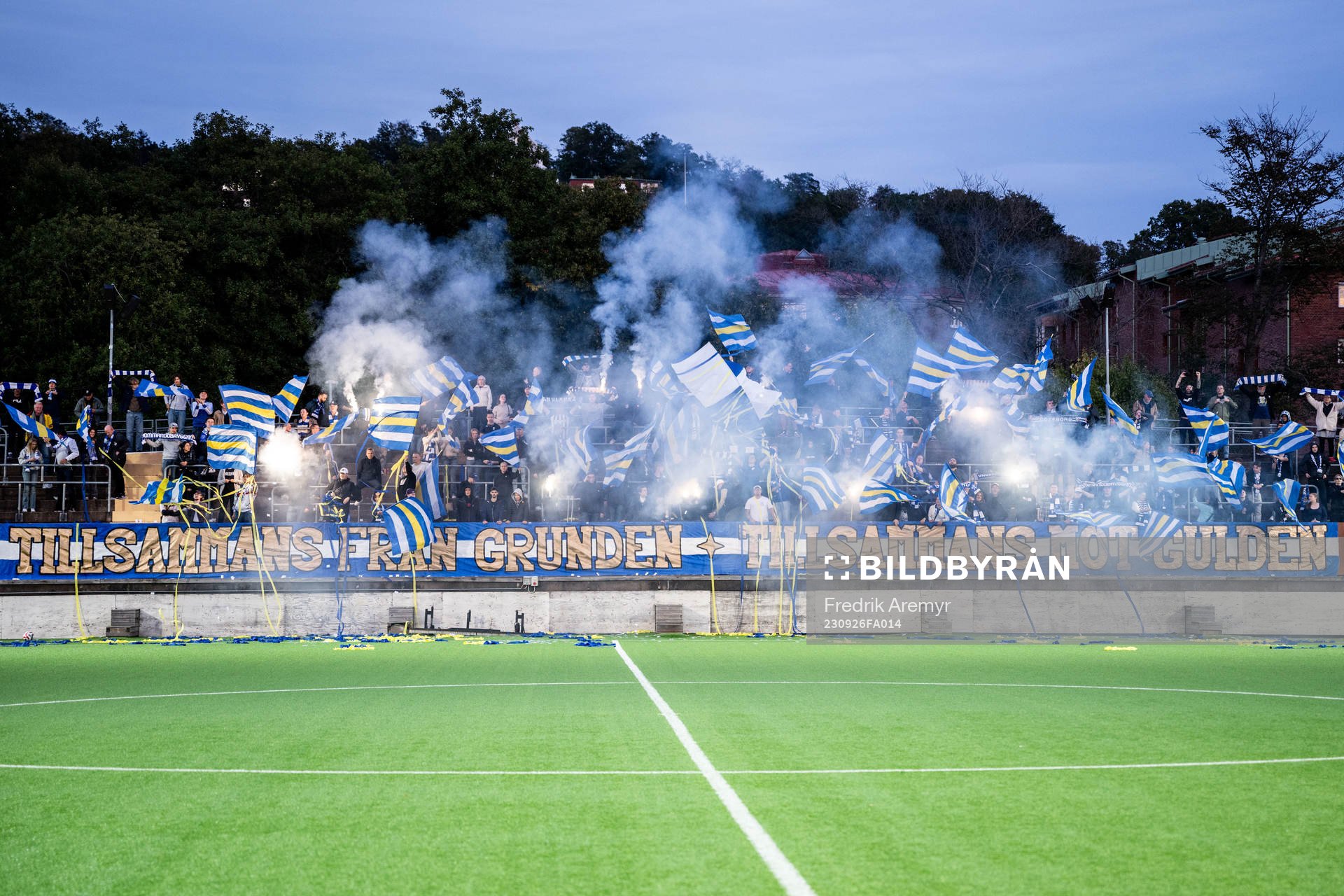 under fotbollsmatchen i Division 1 södra mellan IFK