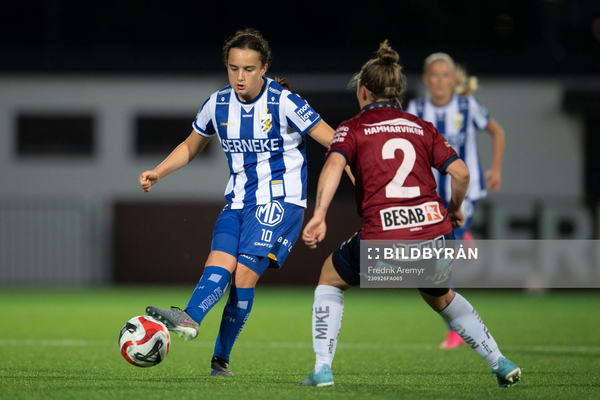 IFK Göteborgs Victoria Svanström och Örgrytes Linn Axell