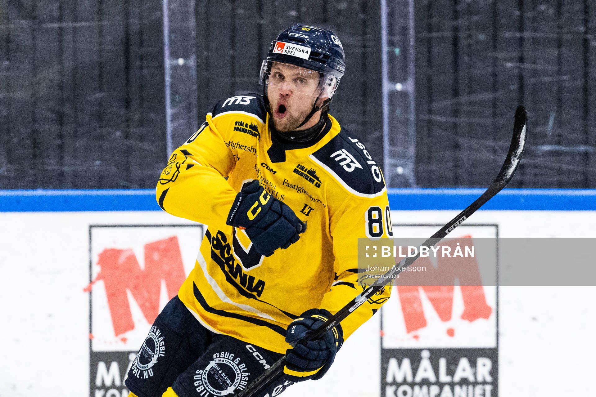 Södertäljes Ludwig Blomstrand jublar