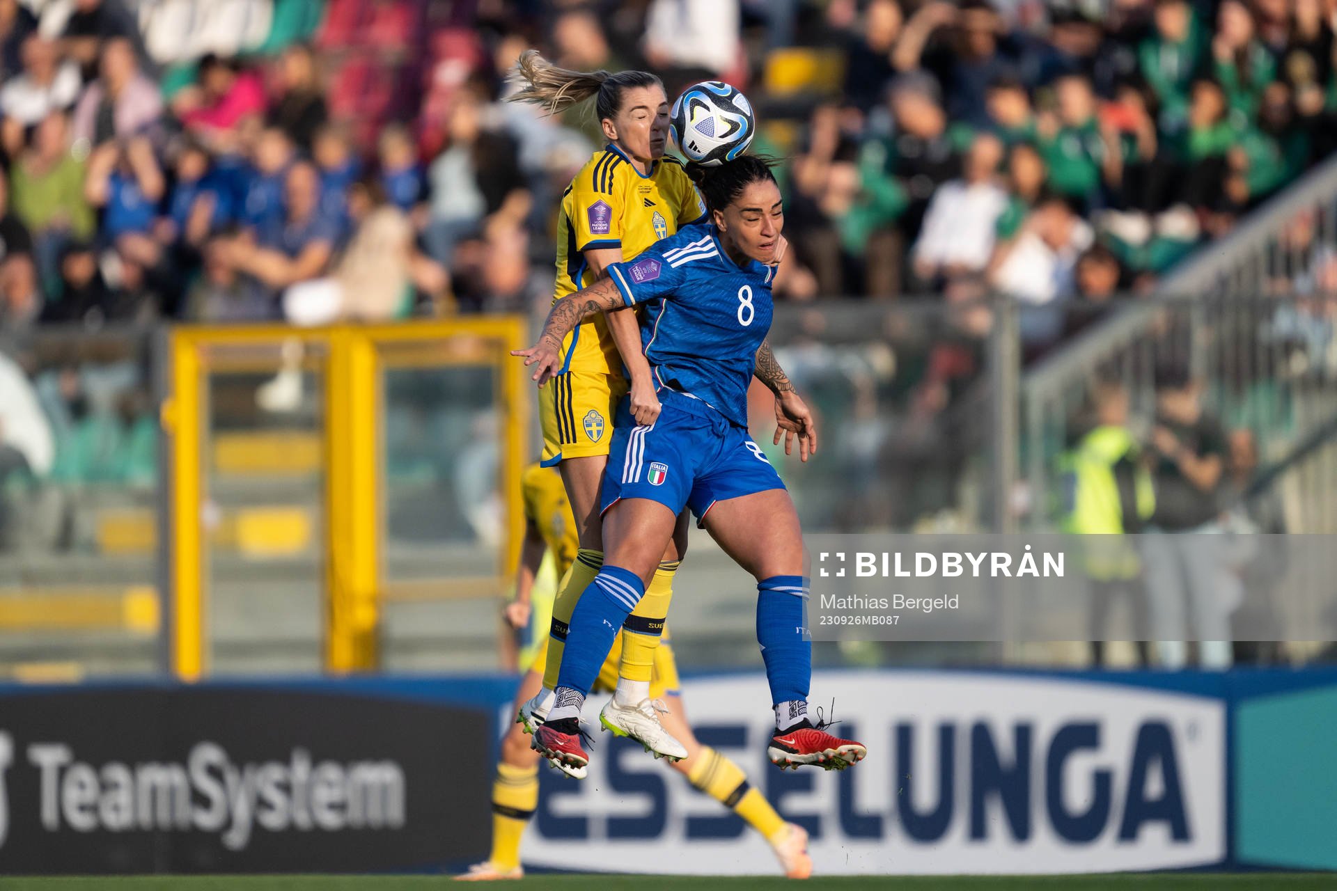 Linda Sembrant of Sweden and Martina Piemonte of Italy