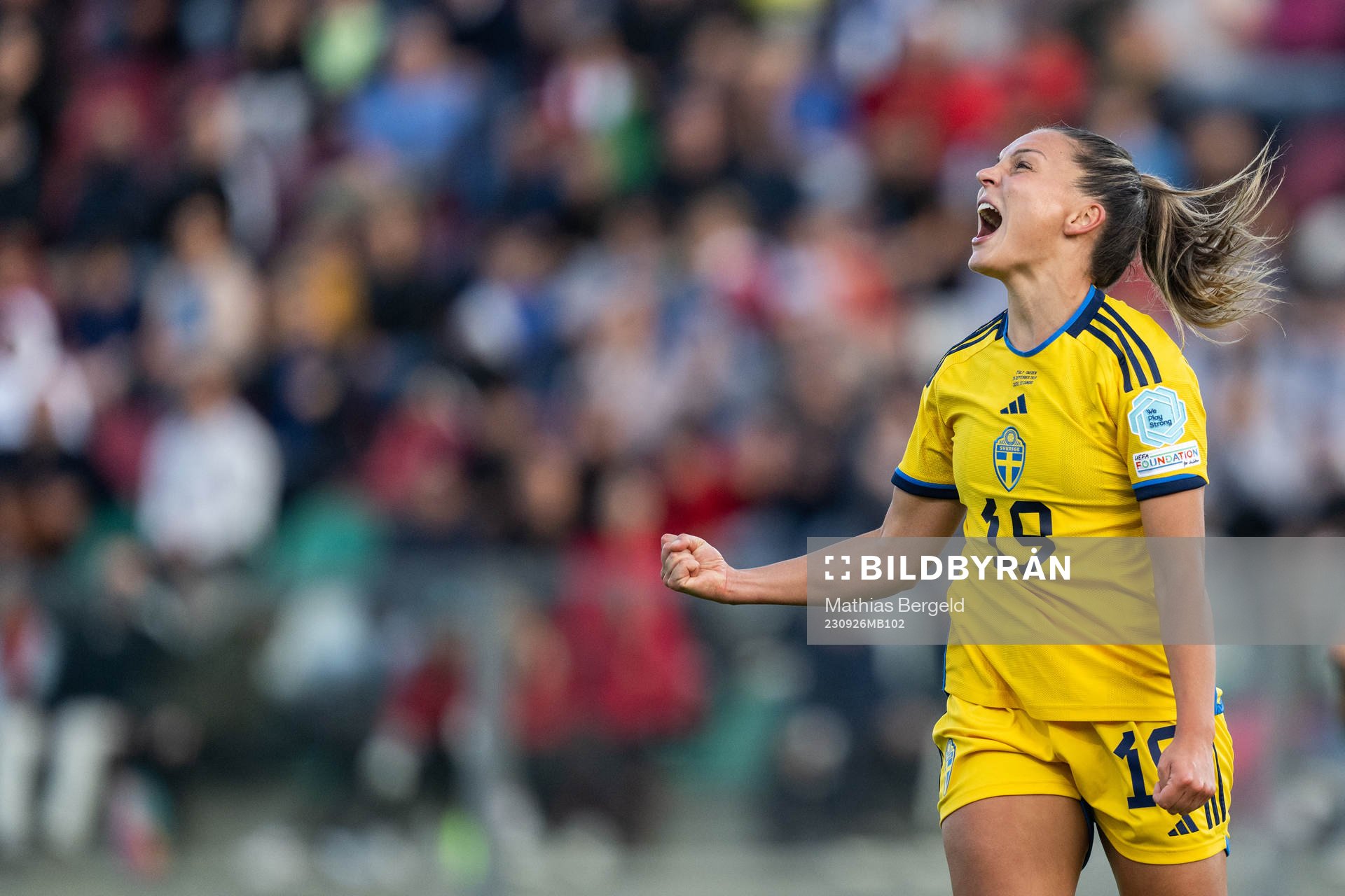 Johanna Rytting Kaneryd of Sweden celebrates