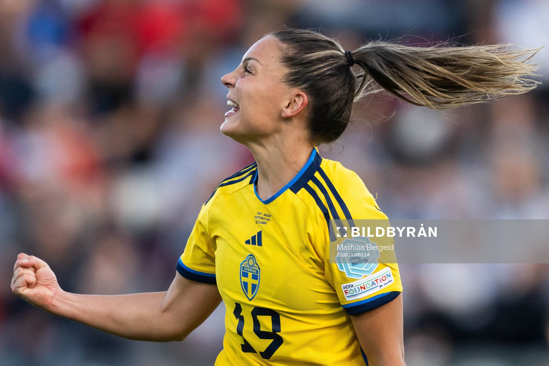 Johanna Rytting Kaneryd of Sweden celebrates