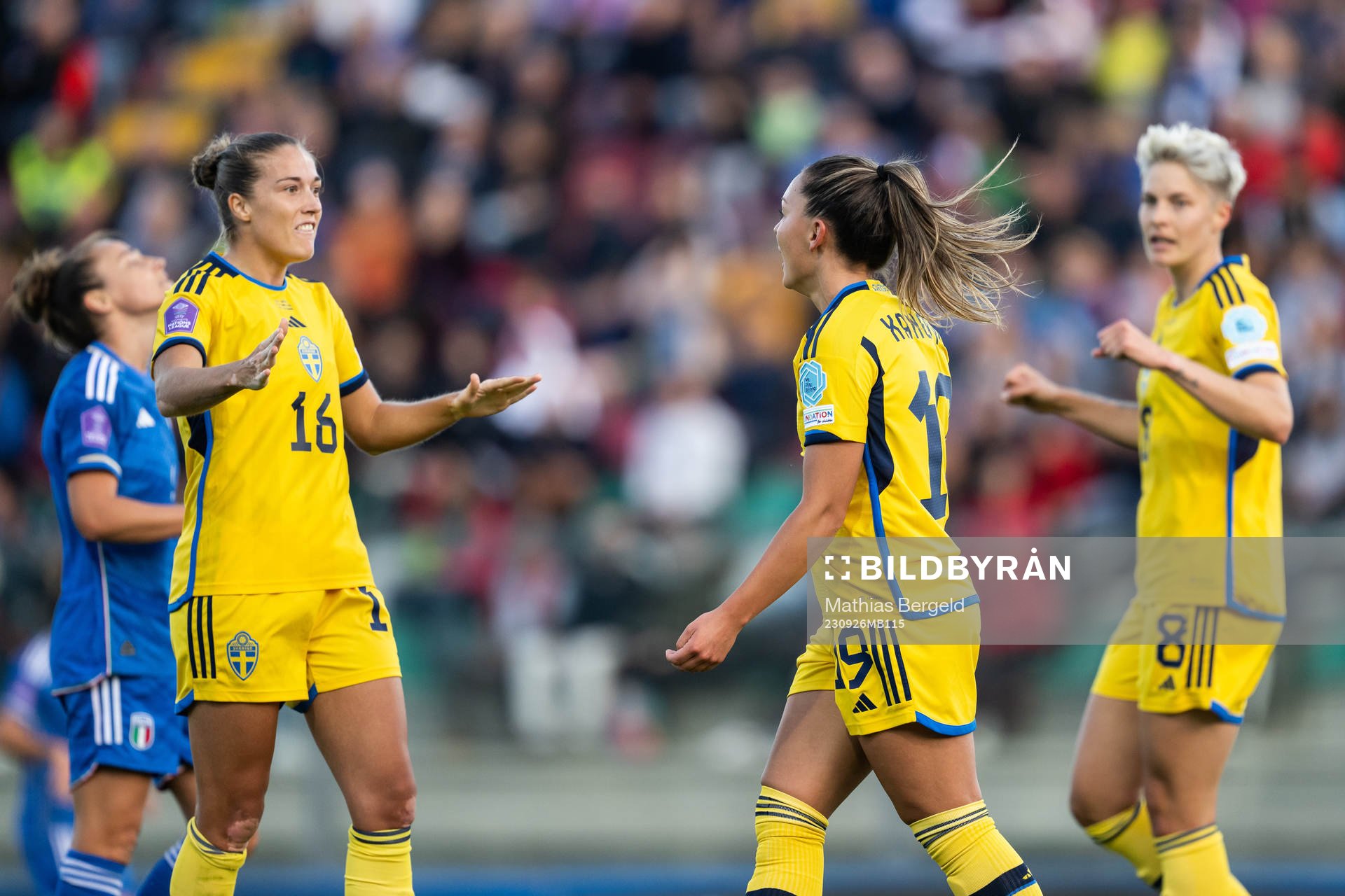 Johanna Rytting Kaneryd of Sweden celebrate with Filippa