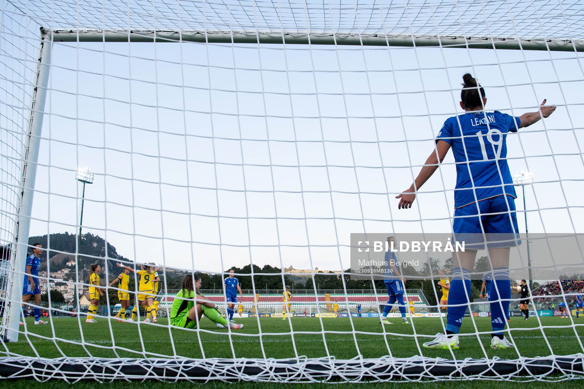 Martina Lenzini of Italy looks dejected