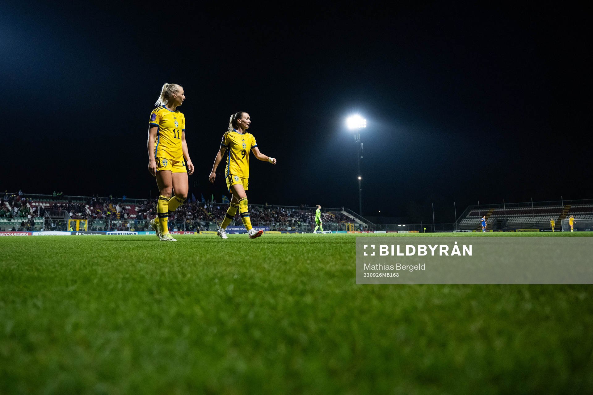 Stina Blackstenius and Kosovare Asllani of Sweden