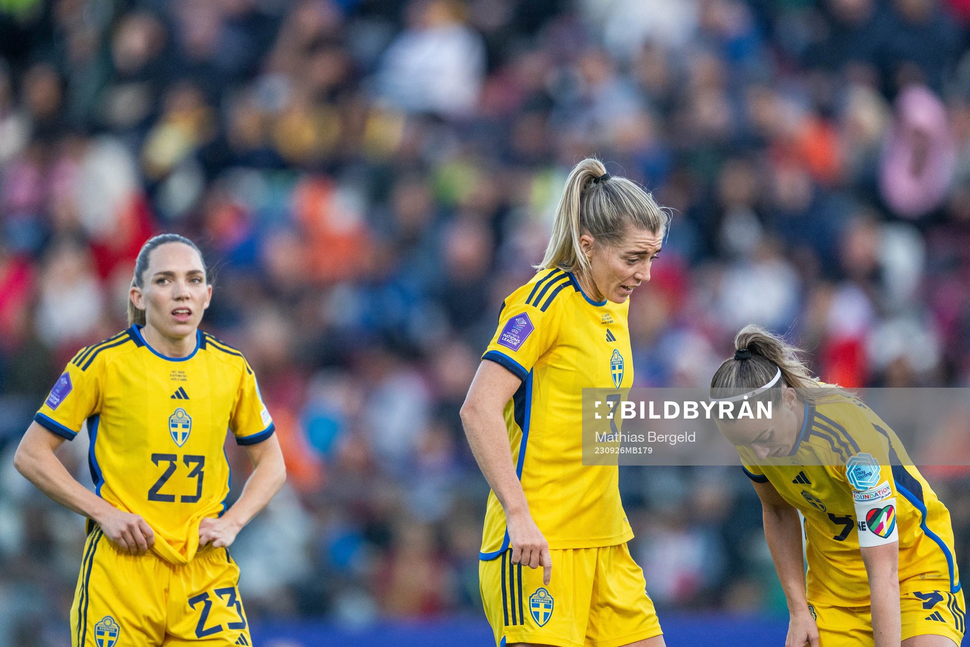 Elin Rubensson, Linda Sembrant and Kosovare Asllani of