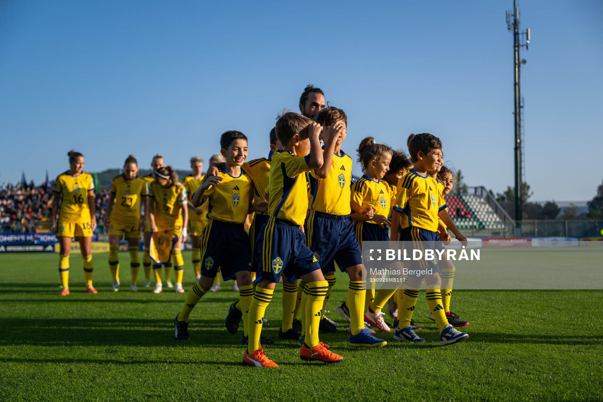 Children leave the pitch