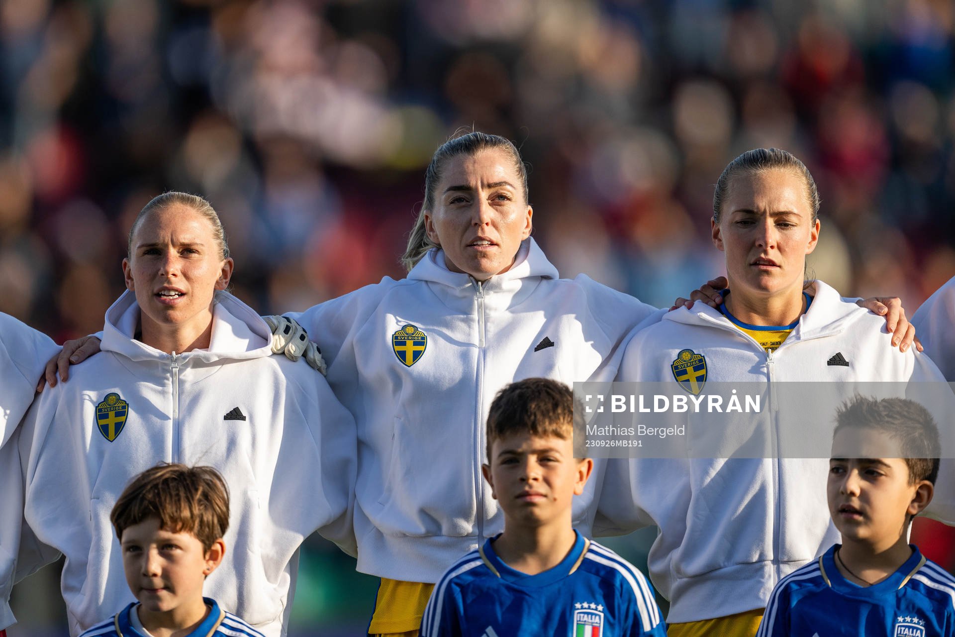 Jonna Andersson, Linda Sembrant and Magdalena Eriksson of