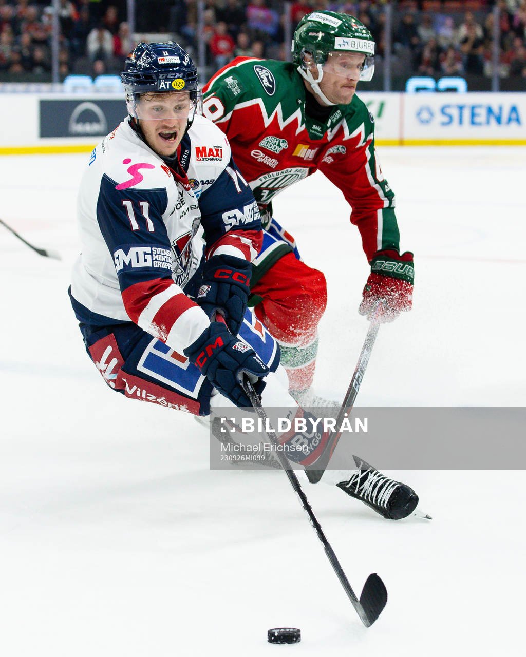 Linköpings Henrik Törnqvist och Frölundas Carl Klingberg