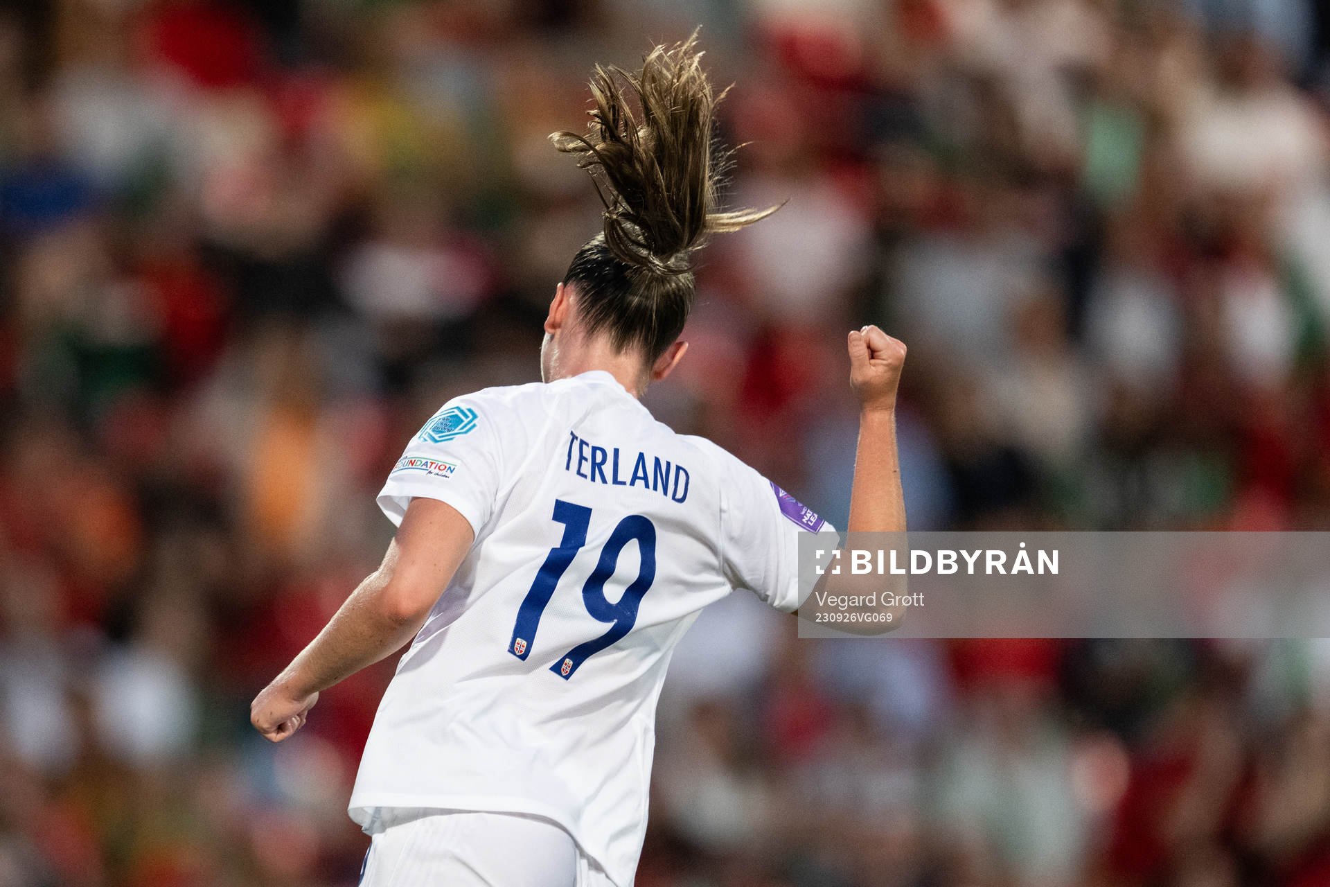 Elisabeth Terland of Norway celebrates