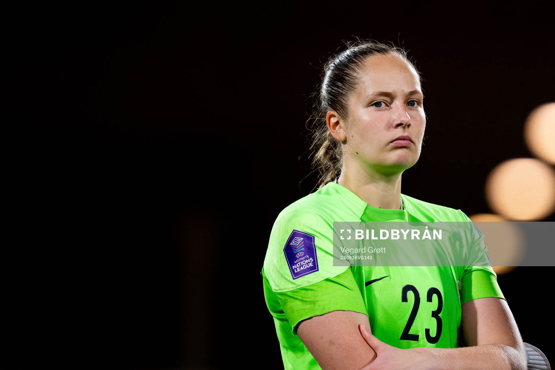 Goalkeeper Aurora Mikalsen of Norway
