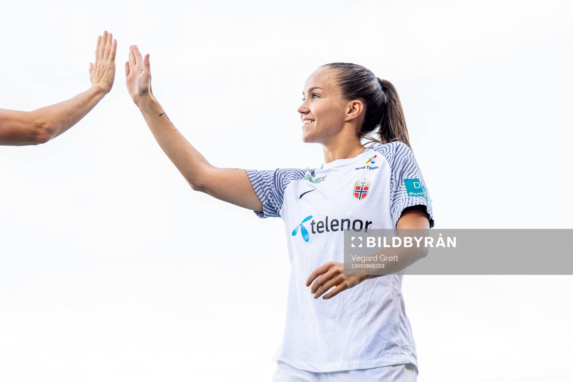 Guro Reiten of Norway warms up