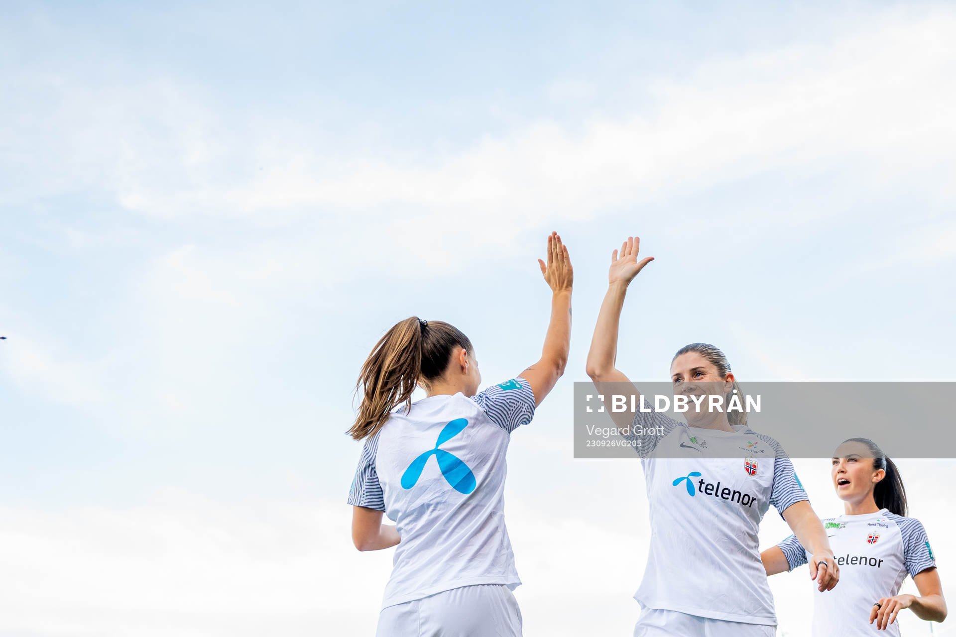 Guro Reiten, Maren Mjelde and Ingrid Syrstad Engen of