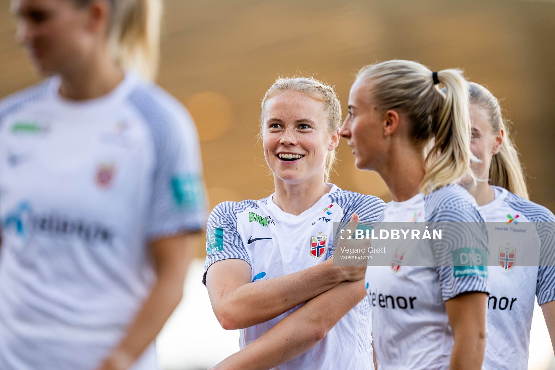 Julie Blakstad of Norway warms up