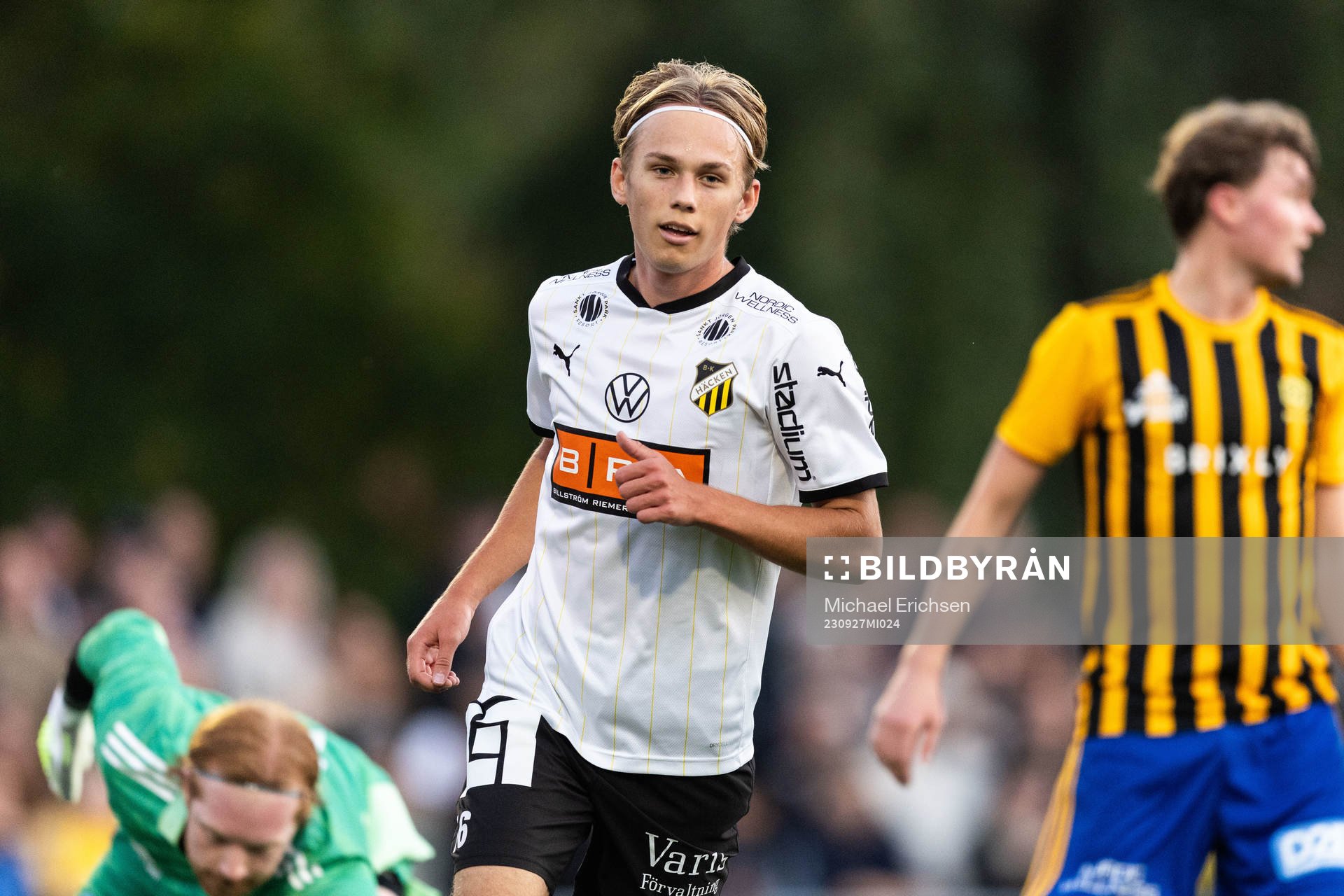 BK Häckens Pontus Dahbo jublar