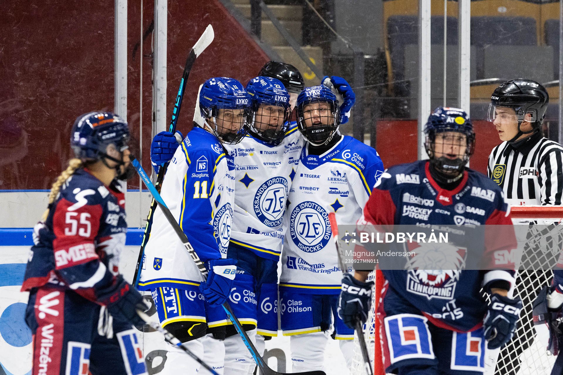 Leksands Agata Sarnovska jublar med lagkamrater