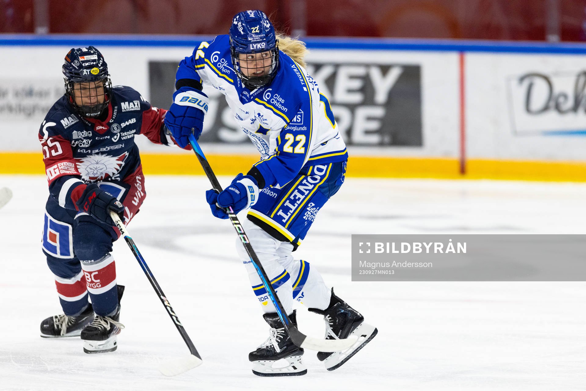 Linköpings Alva Solberg och Leksands Agata Sarnovska