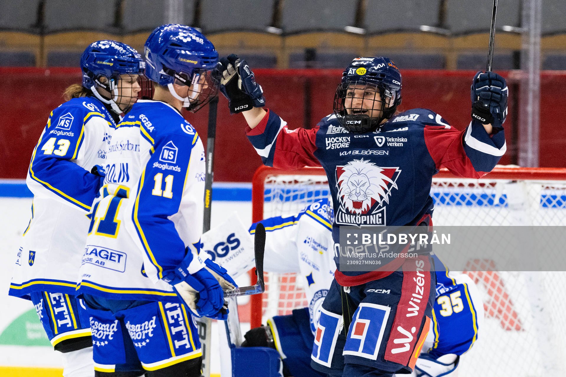 Linköpings Franziska Feldmeier jublar
